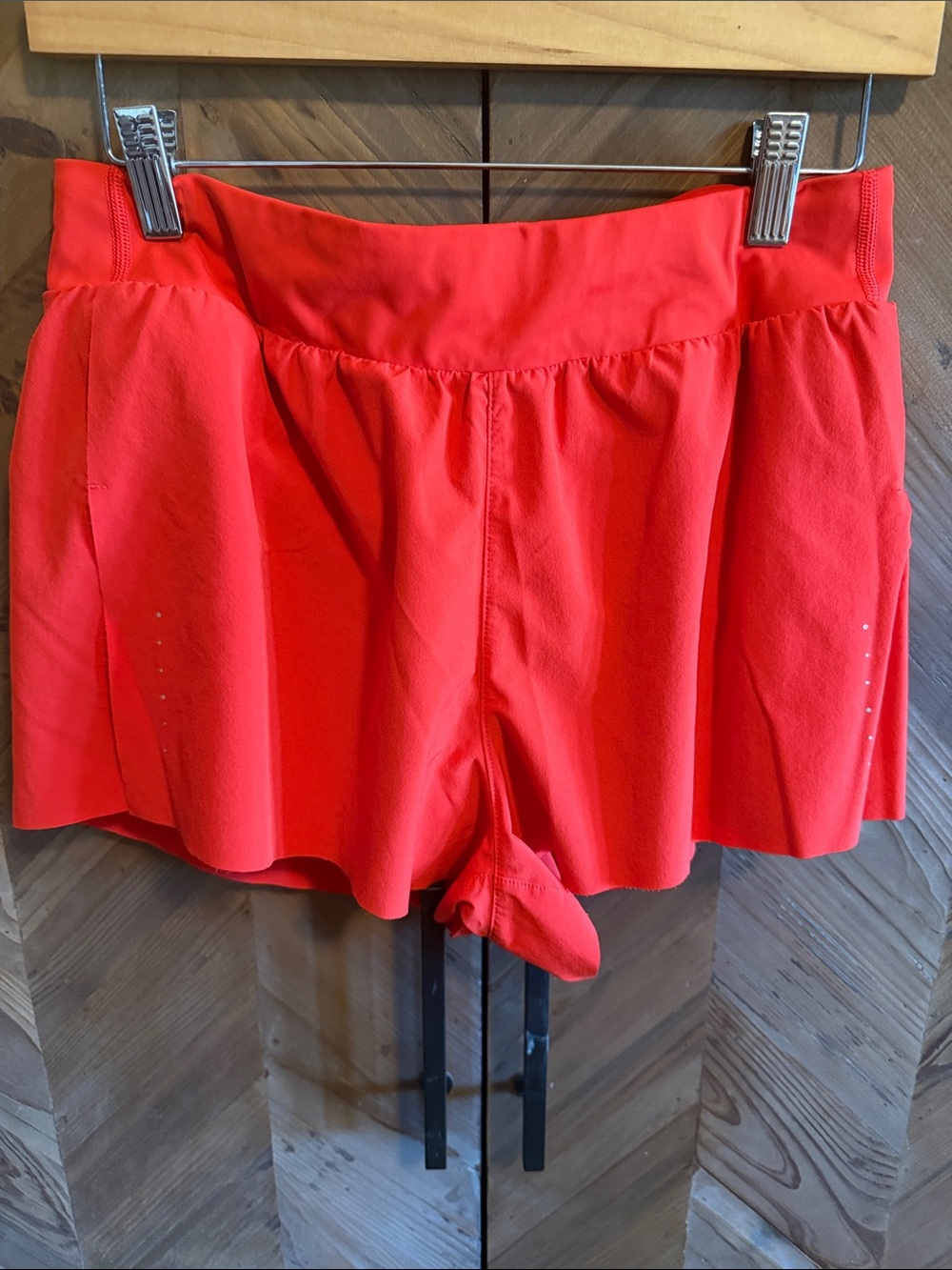 Women’s Red Athleta lined shorts